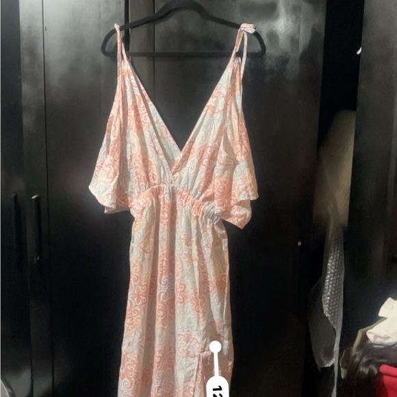 NWT Large Cupshe Haisley print long dress with adjustable straps - Picture 7 of 14